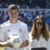 Gareth Bale et sa compagne Emma Rhys Jones lors de sa présentation au Real Madrid le 2 septembre 2013.