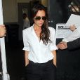 Victoria Beckham quitte le restaurant Balthazar à SoHo, après un déjeuner en famille. New York, le 8 septembre 2013.