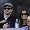 Justin Timberlake et Jessica Biel lors de la finale de l'US Open entre Rafael Nadal et Novak Djokovic le 9 septembre 2013 à Flushing Meadows