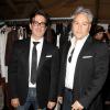 Isaac Franco et Ken Kaufman, créateurs de la marque KaufmanFranco, présentent leur collection printemps-été 2014. New York, le 9 septembre 2013.