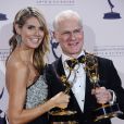 Heidi Klum et Tim Gunn lors des Creative Arts Emmy Awards au Nokia Theatre à Los Angeles, le 15 septembre 2013.