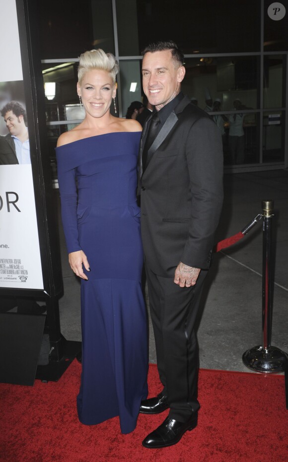 Pink et Carey Hart à la première du film "Thanks For Sharing" au ArcLight Hollywood à Los Angeles, le 16 septembre 2013.