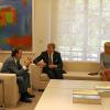 Le roi Willem-Alexander et la reine Maxima des Pays-Bas ont rencontré en début d'après-midi le 18 septembre 2013 le Premier ministre espagnol Mariano Rajoy au palais de la Moncloa à Madrid, au cours de leur visite inaugurale en Espagne.