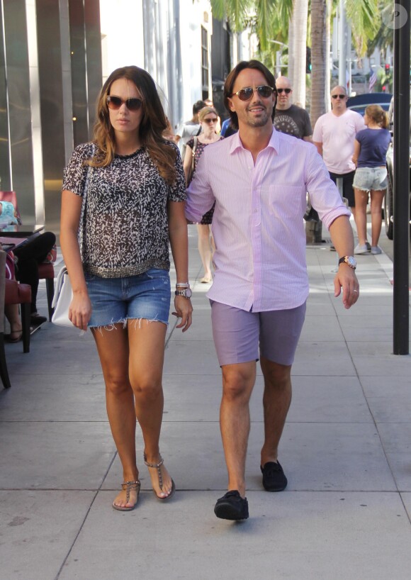 Tamara Ecclestone et son mari Jay Rutland lors d'une session shopping à Beverly Hills à Los Angeles, le 16 septembre 2013