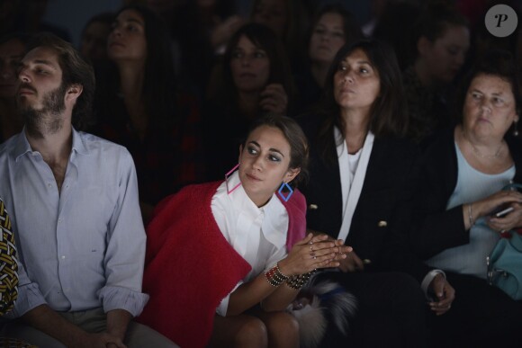 Delfina Delettrez Fendi et Emmanuelle Alt assistent au défilé Fendi printemps-été 2014 à Milan. Le 19 septembre 2013.