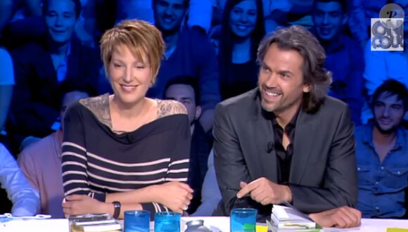 Natacha Polony et Aymeric Caron dans "On n'est pas couché", le samedi 21 septembre sur France 2.