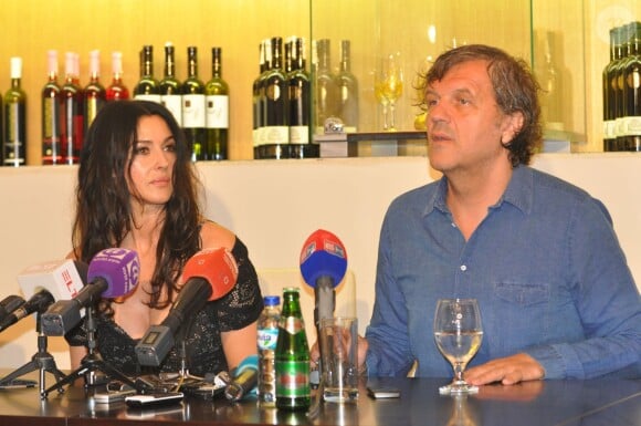 Conférence de presse du film "L'amour et la Paix" de Emir Kusturica avec Monica Bellucci dans la province de Zelengora en république serbe de Bosnie-Herzégovine le 14 août 2013.