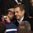 Nicolas Sarkozy lors de PSG - Monaco au Parc des Princes le 22 septembre 2013.