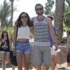 Penn Badgley et Zoë Kravitz au Festival Coachella à Indio, le 22 avril 2012.