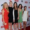 Julie Benz, Yvonne Strahovski, Jennifer Carpenter et Aimee Garciaà la soirée de présentation de la dernière saison de Dexter, à Hollywood, le 15 juin 2013.