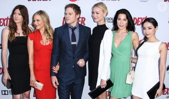 Julie Benz, Jennifer Carpenter, Jadon Wells et Michael C. Hall à la soirée de présentation de la dernière saison de Dexter, à Hollywood, le 15 juin 2013.