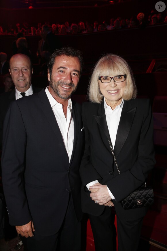 Bernard Montiel et Mireille Darc au Gala de l'IFRAD au Cirque D'Hiver, à Paris, le 25 septembre 2013.