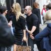 A nouveau en couple, Rosie Huntington-Whiteley et Jason Statham sortent de l'hôtel Bristol et se baladent à Paris, le 26 septembre 2013.