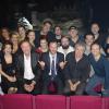 Exclusif - Eric Idle, Terry Jones, Pierre-François Martin-Laval, Arnaud Ducret, Florent Peyre, Gaëlle Pinheiro, Andy Cocq, Philippe Vieux lors de la deuxième représentation de la célèbre comédie musicale des Monthy Python "Spamalot" à Bobino à Paris le 28 septembre 2013