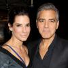 Sandra Bullock et George Clooney lors du déjeuner en l'honneur du le film Gravity à New York le 2 octobre 2013