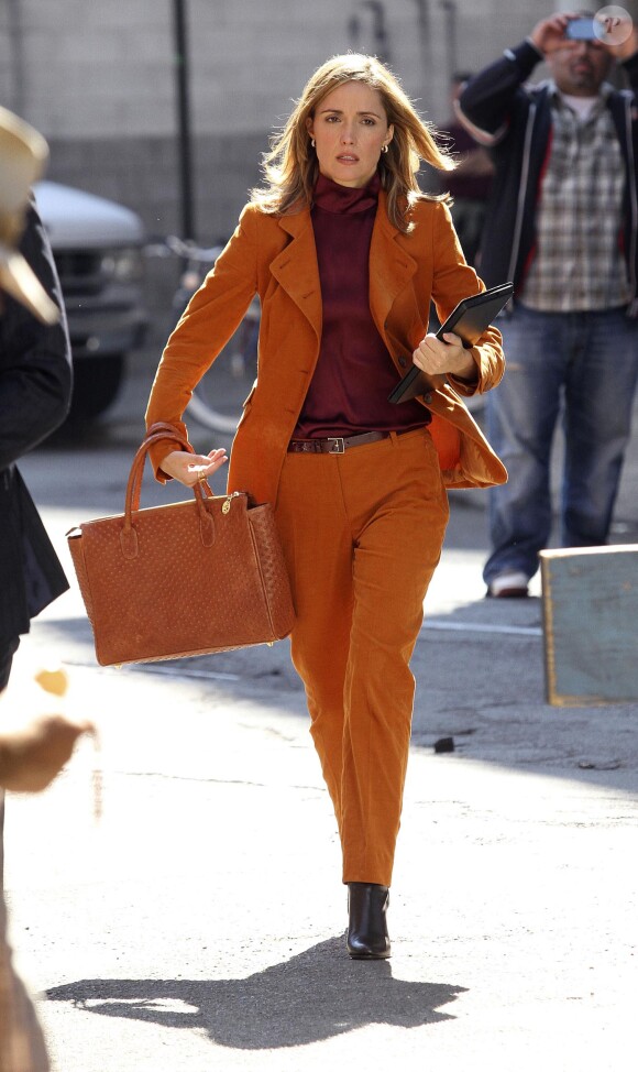 Rose Byrne sur le tournage du film Annie à Brooklyn, New York le 1er octobre 2013.