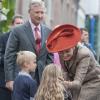 Le roi Philippe et la reine Mathilde de Belgique étaient en visite à Namur, sixième étape de leur tournée inaugurale Joyeuses entrées, le 2 octobre 2013.