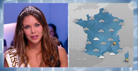 Miss France 2013 au Grand Journal, le vendredi 4 octobre 2013.