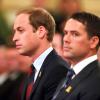 Michael Owen et le prince William d'Angleterre lors des 150 ans de la FA à Buckingham Palace le 7 octobre 2013.