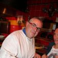 Christian Leclou à la soirée de lancement de son livre de cuisine intitulé "La cuisine de Sophie et Christian" au restaurant "Le Clou de Fourchette" à Paris, le 8 octobre 2013.