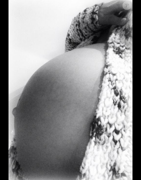 Élodie Gossuin a posté une photo d'elle enceinte sur Twitter, le 1er octobre 2013.