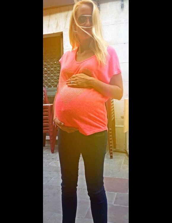 Elodie Gossuin, enceinte de ses jumeaux, sur Twitter, le 2 septembre 2013.
