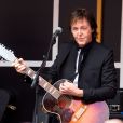 Paul McCartney lors de son concert surprise et gratuit en plein coeur de New York, lr 10 octobre 2013.