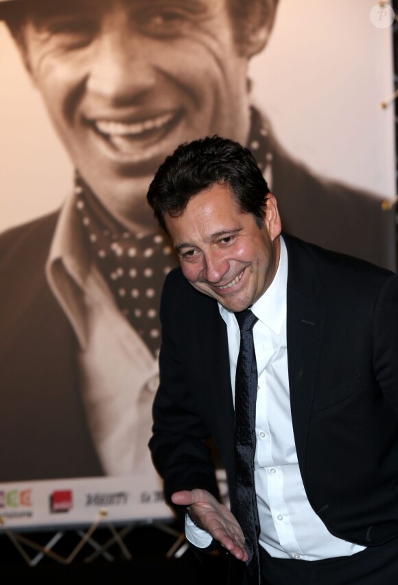 Laurent Gerra lors de la soirée d'ouverture du Festival Lumière à Lyon et l'hommage à Jean-Paul Belmondo au sein de la Halle Tony Garnier, le 14 octobre 2013