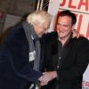 Bertrand tavernier et Quentin Tarantino lors de la soirée d'ouverture du Festival Lumière à Lyon et l'hommage à Jean-Paul Belmondo au sein de la Halle Tony Garnier, le 14 octobre 2013