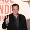 Quentin Tarantino lors de la soirée d'ouverture du Festival Lumière à Lyon et l'hommage à Jean-Paul Belmondo au sein de la Halle Tony Garnier, le 14 octobre 2013