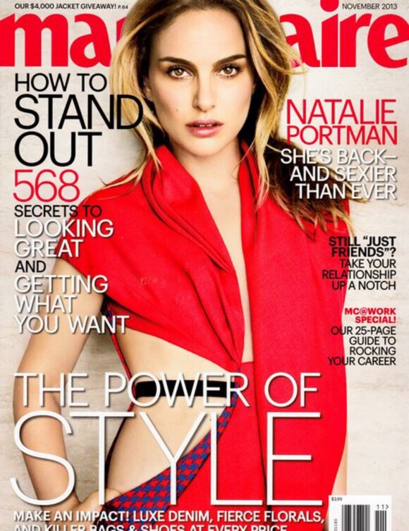 Natalie Portman en Une du magazine Marie Claire