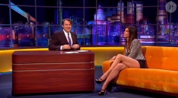 Sandra Bullock et Jonathan Ross, sur ITV, au Royaume-Uni, octobre 2013.
