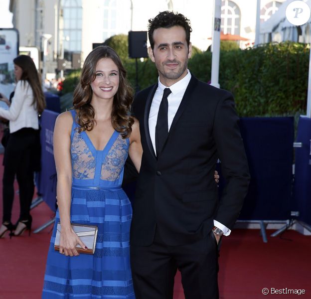 Mélanie Bernier et Jonathan Cohen à Deauville le 7 septembre 2013.