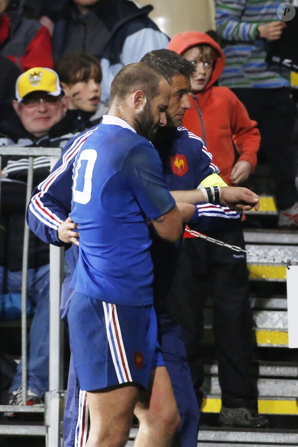 Frédéric Michalak lors du test match entre la France et la Nouvelle-Zélande, à Christchurch, le 15 juin 2013