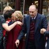 Jacques Chirac sortant de la brasserie Lipp en famille, à Paris le 19 octobre 2013.