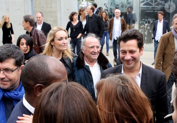 Laurent Gerra et sa compagne Christelle pour les 30 ans de l'Institut Lumière à Lyon le 19 octobre 2013.