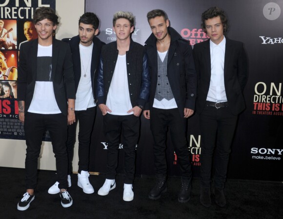 Le groupe One Direction assiste à la première du film "One Direction : This is Us" à New York. Le 26 août 2013.