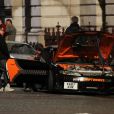 Exclusif - Vin Diesel sur le Tournage de Fast and Furious 6 à Londres le 23 septembre 2012