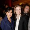Rachida Dati et Nathalie Kosciusko-Morizet lors de la 2ème édition du Pot-au-feu des célébrités au restaurant le Louchebem, organisée par les Fédérations des Artisans Bouchers d'Ile-de-France à Paris le 17 octobre 2013