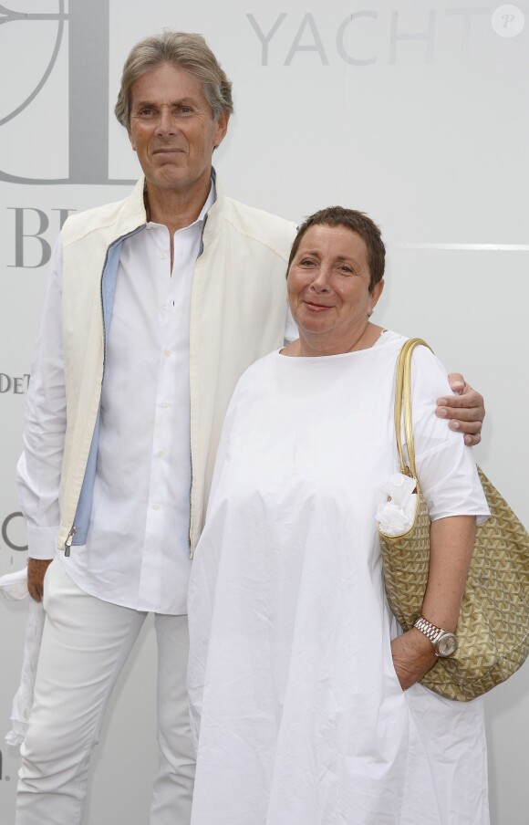 Dominique Desseigne et Nicole Rubi - Photocall de la 4ème édition du "Brunch Blanc" sur le bateau "L'Excellence" à Paris, le 29 juin 2014.29/06/2014 - Paris