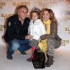Lara Fabian, son ex-compagnon Gérard Pullicino et leur fille Lou à Paris le 1er avril 2012.