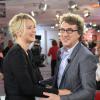 François Cluzet et Virginie Efira lors de l'enregistrement de l'émission "Vivement Dimanche" à Paris le 23 octobre 2013 (Diffusion sur France 2 le 27 octobre 2013)