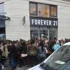Emeutes lors de l'ouverture du magasin Forever 21 à Paris, le samedi 26 octobre 2013.