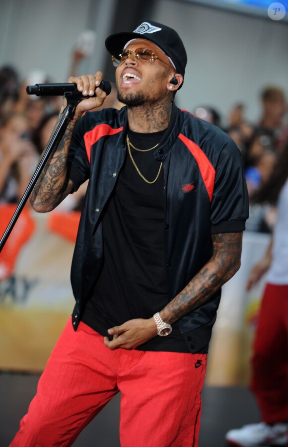 Le rappeur Chris Brown sur le plateau de l'émission The Today Show à New York, le 30 août 2013.