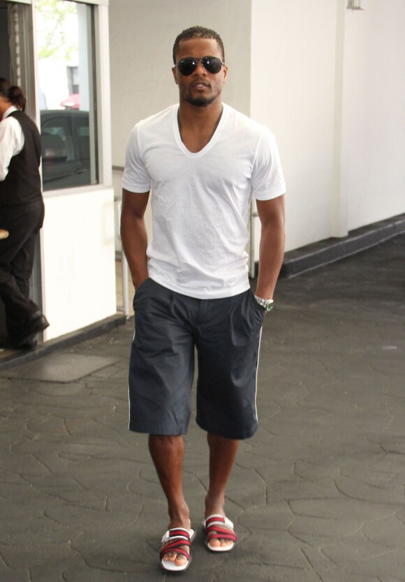 Patrice Evra dans les rues de Beverly hills, le 7 juin 2013