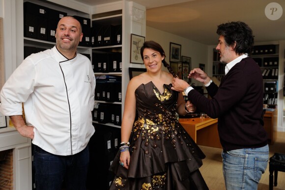 Marion Bartoli en plein essayage de sa robe pour le défilé du salon du chocolat du 29 octobre prochain qui se tiendra Porte de Versailles - le 25 octobre à Paris