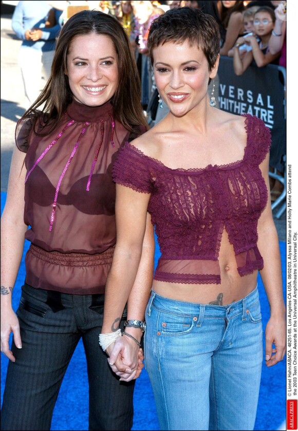 Alyssa Milano et Holly Marie Combs à Los Angeles, le 8 février 2003.