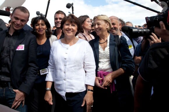 Anne Hidalgo, Jean-Marc Germain, Bruno Julliard, Martine Aubry et Marylise Lebranchu à La Rochelle le 26 août 2011.