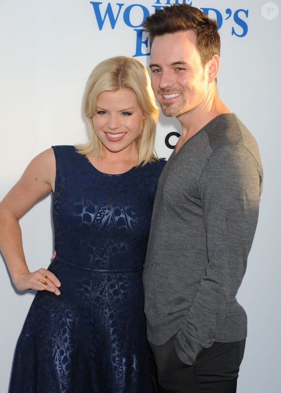 Megan Hilty et Brian Gallagher à la première du film "The Worlds end" à Los Angeles, le 21 août 2013.