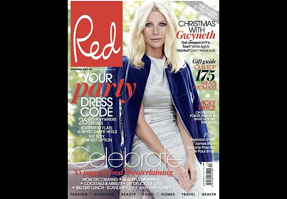 Gwyneth Paltrow en couverture du magazine Red - décembre 2013